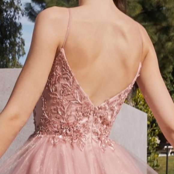 NEW SHORT OFF THE SHOULDER SLEEVELESS A-LINE DRESS WITH OPEN ZIPPER BACK CD0213 - Picture 8 of 9